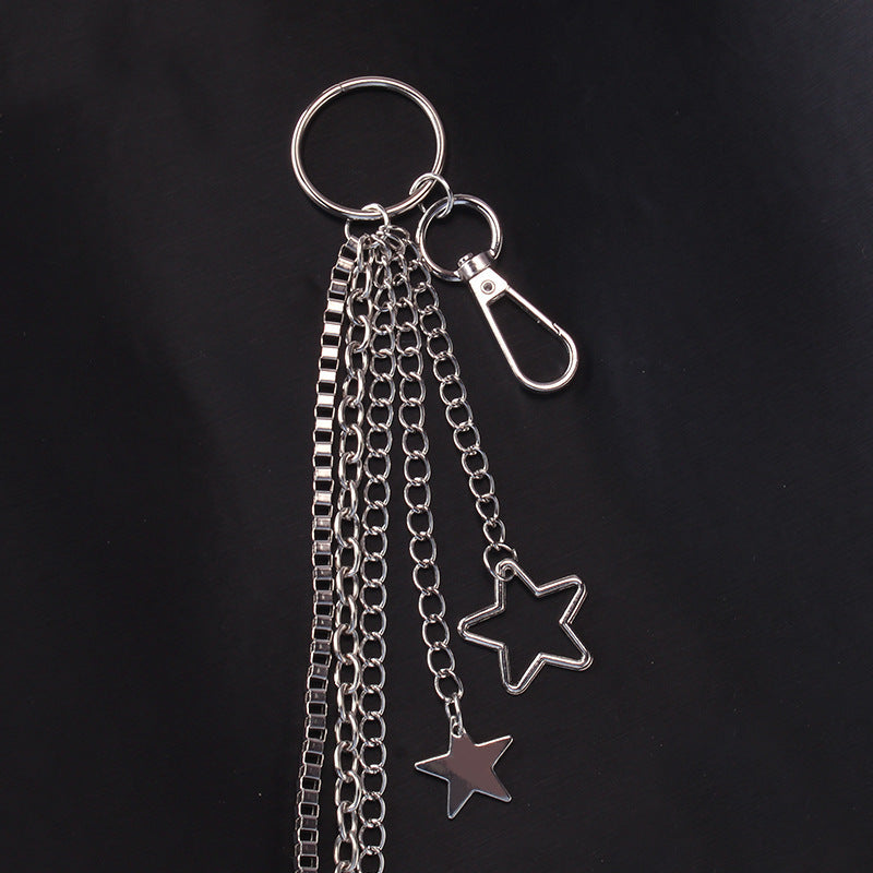 Multiple Layers Chain Charm Star Pendant Pants Belts Jeans Chain